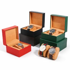Caja de Reloj de Colección de Lujo, Rígida, con Bisagras, de Cuero PU, Caja de Exhibición de Joyería, Inserto de Terciopelo para Reloj, Grabado con Logotipo Personalizado, Directo de Fábrica - Product Image 2