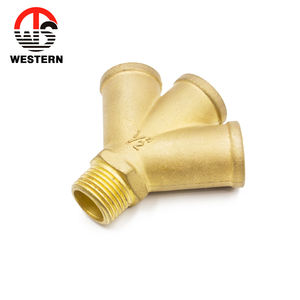 3/8 "1/2" סוג y מפיץ פליז 3 דרך צינור צינור מתאים סעפת משולש - Product Image 1