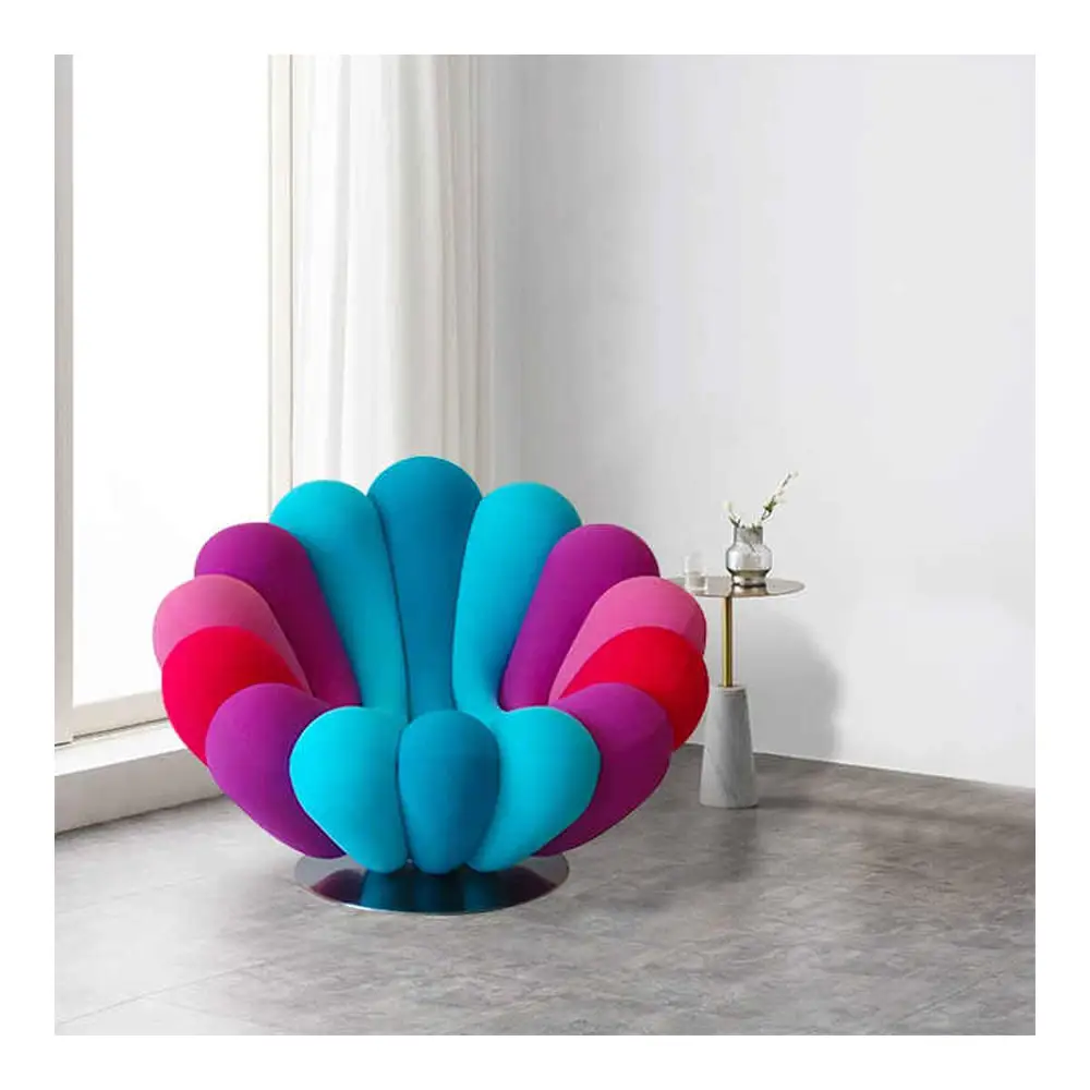 Nordic Designer Rotating Anemone Chair Light Luxury Leisure Balcony Lazy Bone Living Room Chairs