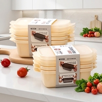 Boîtes de conservation rectangulaires en plastique PP de qualité alimentaire, résistantes au micro-ondes, avec couvercles hermétiques épaissis pour repas, pour une conservation optimale des aliments.