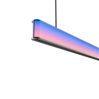 Lámpara Colgante LED Lineal de Alto CRI Ra98 Antideslumbrante UGR<16, Inteligente, RGB, Regulable, 1200mm, para Comedor, Estudio u Oficina