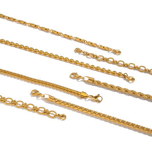 สร้อยคอแฟชั่นแบบโซ่ลายก้างปลาเคลือบทอง 18k คุณภาพสูง ขายส่งจำนวนมาก สำหรับผู้หญิง - Product Image 6