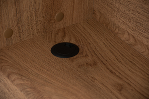 Functional Oak Colour RHODES Working Desk with Hutch Storage Shelves Modern Study Table Student Bedroom and Home Office Setup - Product Image 5