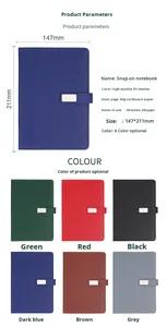 Customized Logo Luxury <b>A5</b> PU Leather Hardcover Corporate Business Gift Diary <b>Notepad</b> with Pen USB and Gift Box - Product Image 3