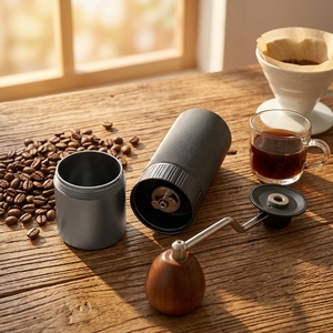 Molinillo <span class=keywords><strong>de</strong></span> Café Manual CNC420 Portátil <span class=keywords><strong>de</strong></span> Acero Inoxidable con Muela Ajustable <span class=keywords><strong>de</strong></span> 38 mm y Construcción <span class=keywords><strong>de</strong></span> Aleación <span class=keywords><strong>de</strong></span> <span class=keywords><strong>Aluminio</strong></span> - Product Image 2