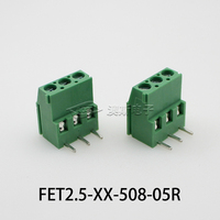 Bloque de Terminales de Cableado para PCB Tipo Tornillo con Paso de 5.08mm DG129R, Conector Modular Ensamblable 2P 3P, Tira de Terminales para Placa de Circuito