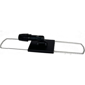 Manico in metallo per scopa da 60 cm con morsetto per attrezzi di pulizia - Product Image 1