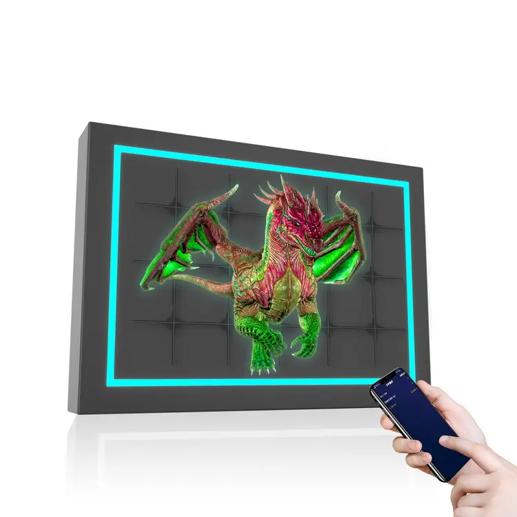 Trasparente HD Risoluzione HA CONDOTTO il Ventilatore 3D Ologramma di Visualizzazione 65 centimetri Wifi App Pubblicità Che Fa La Macchina 3D Ventola LED