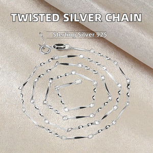 Collar de Plata de Ley 925 con Diseño de Mariposa y Circonitas, Cadena de Eslabones Trenzados, Gargantilla Ovalada de 16-18 Pulgadas para Mujer, Regalo de Compromiso - Product Image 2