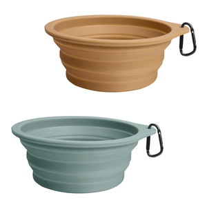 Bol pliable en silicone pour animaux de compagnie avec logo personnalisé, facile à nettoyer, pliable, pour chien, pour chiot, pour l'extérieur - Product Image 2