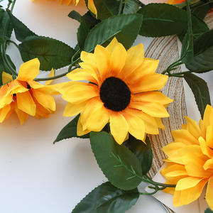 زهرة محاكاة عباد الشمس اليدوية 26 رأس زهرة الروطان للشرفة الزفاف عبر الحدود ديكور المنزل - Product Image 4