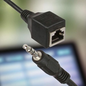 Kit Extensor de <span class=keywords><strong>Audio</strong></span> Estéreo de Fácil Instalación, Adaptador de Conector de 3 mm a Toma <span class=keywords><strong>RJ45</strong></span> a Través de Cable Ethernet Cat5/6 para Altavoces - Product Image 3