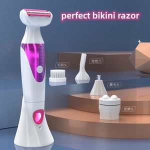 Rasoir et tondeuse électriques rechargeables à ressort, kit d'épilation indolore pour le visage et le corps, pour usage domestique - Product Image 6
