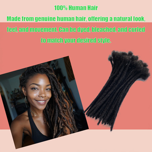 100% Brazil phần mở rộng tóc người Handmade Full loc mở rộng với làn sóng afro Curl phong cách mềm mại cảm thấy dyable - Product Image 6