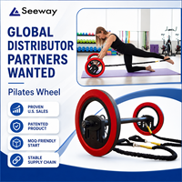 Roue de Pilates pour le renforcement du tronc, roue de yoga antidérapante, approvisionnement en gros, certifiée par brevet, partenaires internationaux recherchés