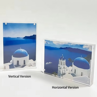 Cadre photo magnétique en acrylique transparent sans cadre 6x8, bloc en lucite décoratif, cadeau