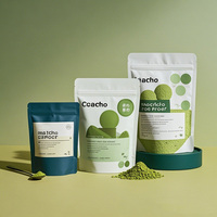 Warna dicetak disesuaikan Doypack 100G 150G Moringa bubuk kantong suplemen kemasan berdiri kantong makanan tas
