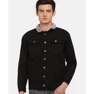 Veste en jean élégante pour hommes, tenue décontractée OEM, vente en gros de veste en jean en coton de haute qualité, veste d'hiver personnalisée pour hommes - Product Image 2