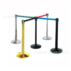 Stainless Steel Bank One-Meter Line Isolation Belt Contraction Band Line Pile Queuing Fence Tape Isolation Fence Fence - Product Image 2