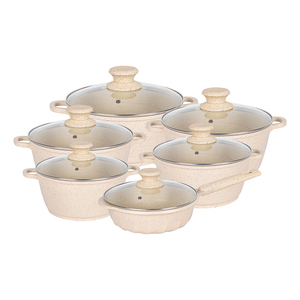 Juego de utensilios de cocina de aluminio fundido a presión, olla para sopa y sartén profunda - Product Image 1