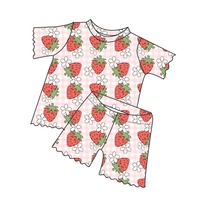 Vêtements pour filles de haute qualité, deux pièces, tissu en soie de lait, imprimé mignon personnalisé, shorts d'été, tenues pour bébés de boutique