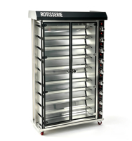 Four à rôtir commercial électrique pour poulets, 9 broches rotatives, en acier inoxydable, 18400W, mode économie d'énergie haute puissance pour