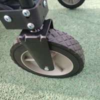 Chariot de plage pliable et réglable sur mesure pour l'extérieur, avec grandes roues larges, chariot utilitaire pliable