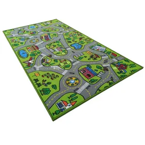 教室教育婴儿区地毯城市生活汽车道路儿童大地毯