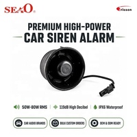 Haut-parleur de sirène de voiture OEM personnalisé 113 mm, tout noir, étanche, klaxon puissant, MOQ 500 paires, fournisseur direct d'usine