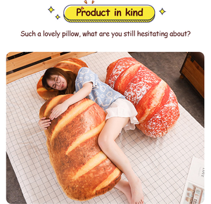 Oreiller en forme de pain de simulation 3D, coussin de dos lombaire doux, oreillers <span class=keywords><strong>alimentaires</strong></span> amusants pour la décoration intérieure - Product Image 6