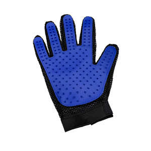 Gants de toilettage pour animaux de compagnie, bleus et rouges, pour chiens et chats, pour l'élimination des poils, nettoyage et toilettage, paire main gauche et droite K267 - Product Image 1