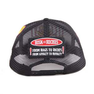 Gorra de Malla de Espuma de 5 Paneles con Logotipo Bordado en 3D de Alta Calidad, Diseño de Salpicaduras de Pintura, Estilo Y2K, Gorra Trucker Hip Hop para Exteriores - Product Image 4