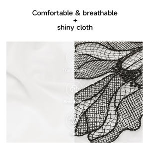 Комплект женского эротического белья: бюстгальтер без бретелек и трусики из шелка и хлопка с вышивкой, с возможностью нанесения логотипа - Product Image 3