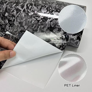 <span class=keywords><strong>Film</strong></span> adhésif pour voiture en fibre de carbone forgée auto-réparante, finition brillante, effet laser arc-en-ciel or/noir, motif floral, rouleau de vinyle DIY, autocollant pour véhicule - Product Image 6