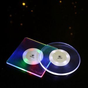 Sous-verres de voiture en acrylique LED personnalisés de haute qualité, antidérapants, imperméables, résistants à la chaleur, réutilisables - Product Image 2