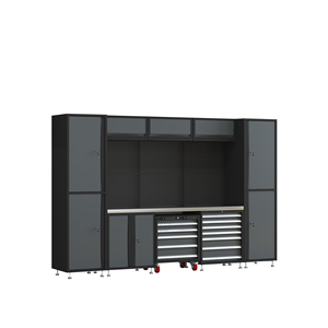 Chariot à outils en acier bleu, coffre à outils roulant avec serrure et roues, rangement multifonctionnel pour <span class=keywords><strong>garage</strong></span> et atelier - Product Image 1