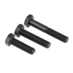 3/8 1/2 5/8 hex bolt ANSI/ASME carbon steel black galvanized hex head bolt DIN933 DIN931