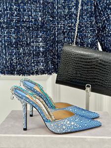 Zapatos de tacón de aguja de lujo de diseñador, de alta calidad, con pedrería, tacones altos para damas para bodas y eventos nocturnos, estilo moderno - Product Image 2