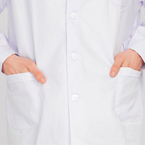 OEM personalizzato Unisex manica lunga medico ospedaliero indossare uniformi camici bianchi da lavoro abiti da laboratorio - Product Image 6
