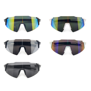 Lunettes de soleil sportives personnalisées tendance 2025 pour hommes et femmes, lunettes de sécurité PC économiques à verre monobloc pour activités sportives en extérieur - Product Image 2