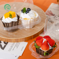 Boîtes individuelles transparentes pour gâteaux mousse, fabricant de boîtes d'emballage en plastique pour cupcakes, contenants transparents pour cupcakes