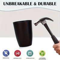 Gobelets incassables en PP, réutilisables, adaptés aux fêtes, mariages, cocktails, bars de plage, Noël, Halloween