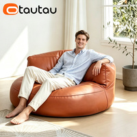 Housse de pouf en similicuir OTAUTAU sans rembourrage pour adultes et enfants, canapé de sol, pouf ottoman, tabouret, chaise SF013