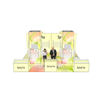Stand d'exposition portable en aluminium rétroéclairé 20x20 pour salon professionnel