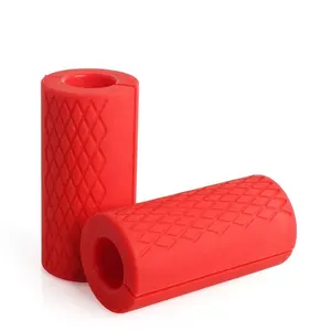 FitFirst 厚手シリコンダンベルバーベルグリップ マルチカラー 手/指/前腕エクササイズ用 300g 1ペア 10cm長さ - Product Image 1