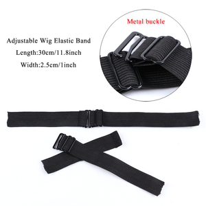Venta al por mayor Leeons Nylon negro 2,5 cm 3,5 cm Peluca ajustable Banda elástica Longitud personalizable <span class=keywords><strong>para</strong></span> gorros de peluca <span class=keywords><strong>Red</strong></span> de pelo Fabricación de <span class=keywords><strong>red</strong></span> de encaje - Product Image 2