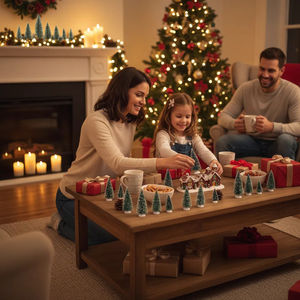 15 Stuks Mini Decor Kunstmatige Kerstboom Mini Sisal Bomen Voor Kerst Decor Feest Thuis Tafel Ambachtelijke Decoraties Met Pp Basis - Product Image 3