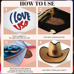 Op maat gemaakte lasergegraveerde, gestempelde, geprägte lederen label, hete pers geëmbosseerd, op te naaien PU lederen <span class=keywords><strong>patch</strong></span> voor spijkerjassen - Product Image 4