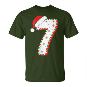 Camiseta navideña con el número 7, estilo equipo deportivo, diseño para el séptimo cumpleaños - Product Image 2