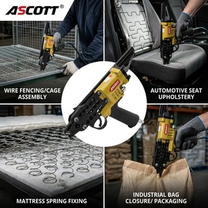 Alicate Neumático Industrial y para Bricolaje SC7C para Anillos <span class=keywords><strong>de</strong></span> Retención, <span class=keywords><strong>Pistola</strong></span> Neumática <span class=keywords><strong>de</strong></span> 15GA para Anillos <span class=keywords><strong>de</strong></span> Retención, para Jaulas, Cercas, Tapicería Automotriz, Clavadora <span class=keywords><strong>de</strong></span> Anillos en C <span class=keywords><strong>de</strong></span> 24mm - Product Image 3